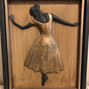 Ballerina frame measures 13in x 17in. Heavy.